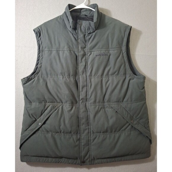 Eddie Bauer Vest Men's XL Grey Puffer Jacket Goose Down Fill EB650 EUC - Picture 1 of 14